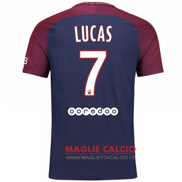 nuova maglietta paris saint germain 2017-2018 lucas 7 prima